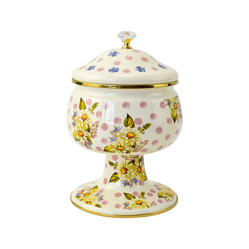 European Enamel Sugar Jar