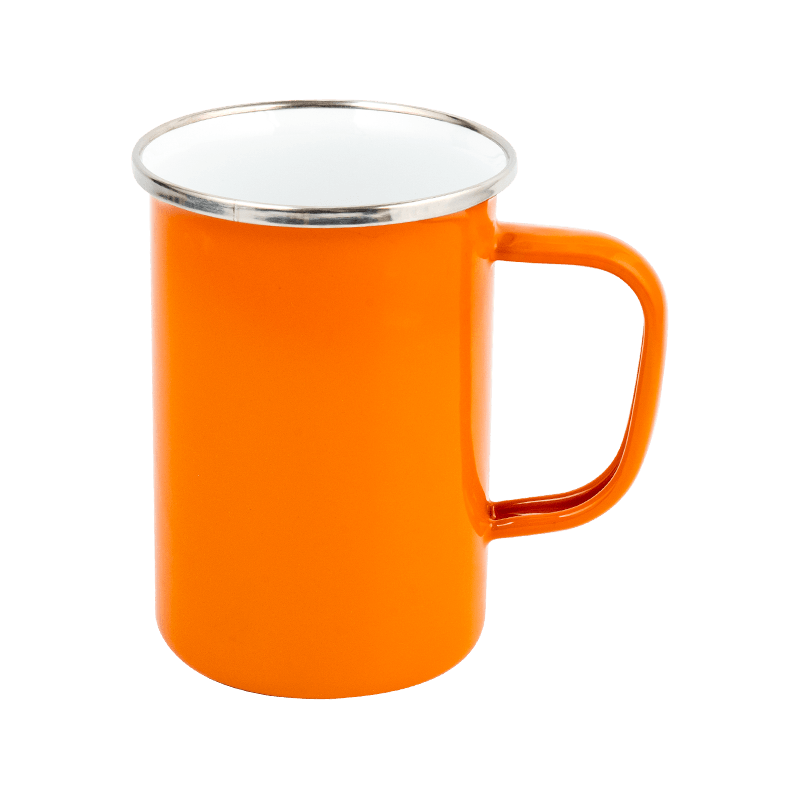 303D Stainless Steel Round Rim Tall Enamel Mug