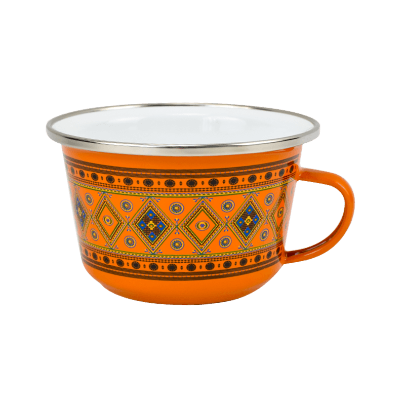 305D Stainless Steel Round Rim Camping Enamel Mug