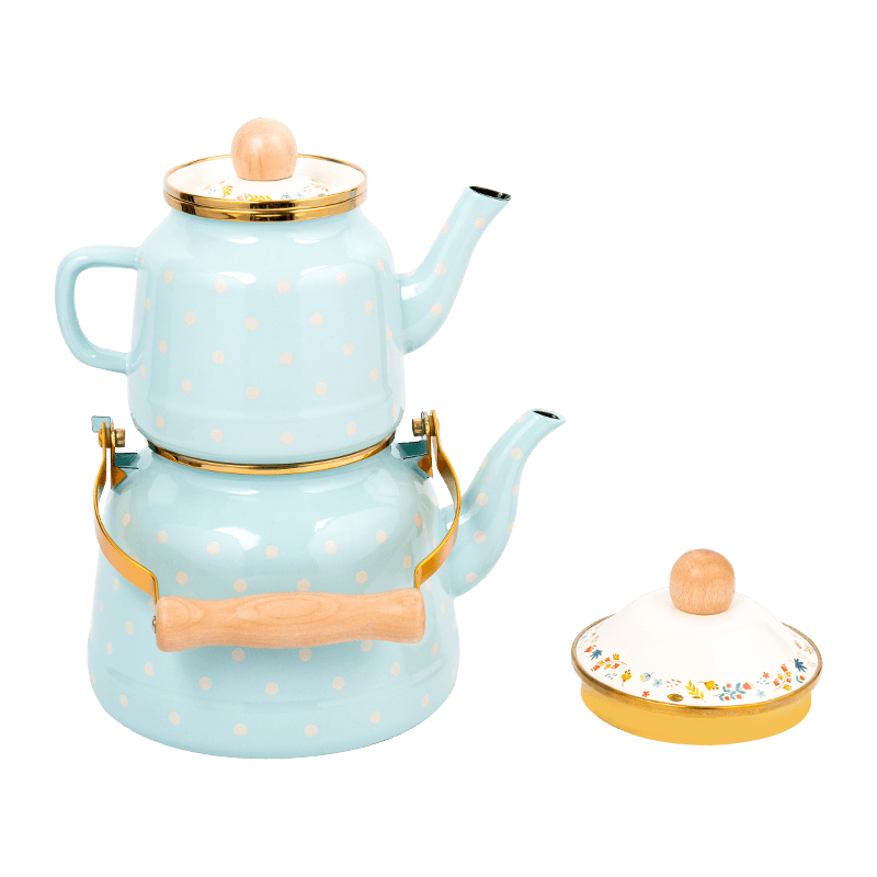 TK518 2.4L New Bell-Designed Enamel Tea Kettle