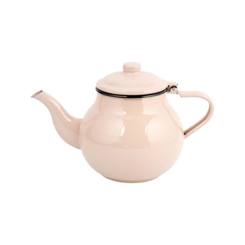 TK515 Vintage Enamel Small Round Tea Kettle