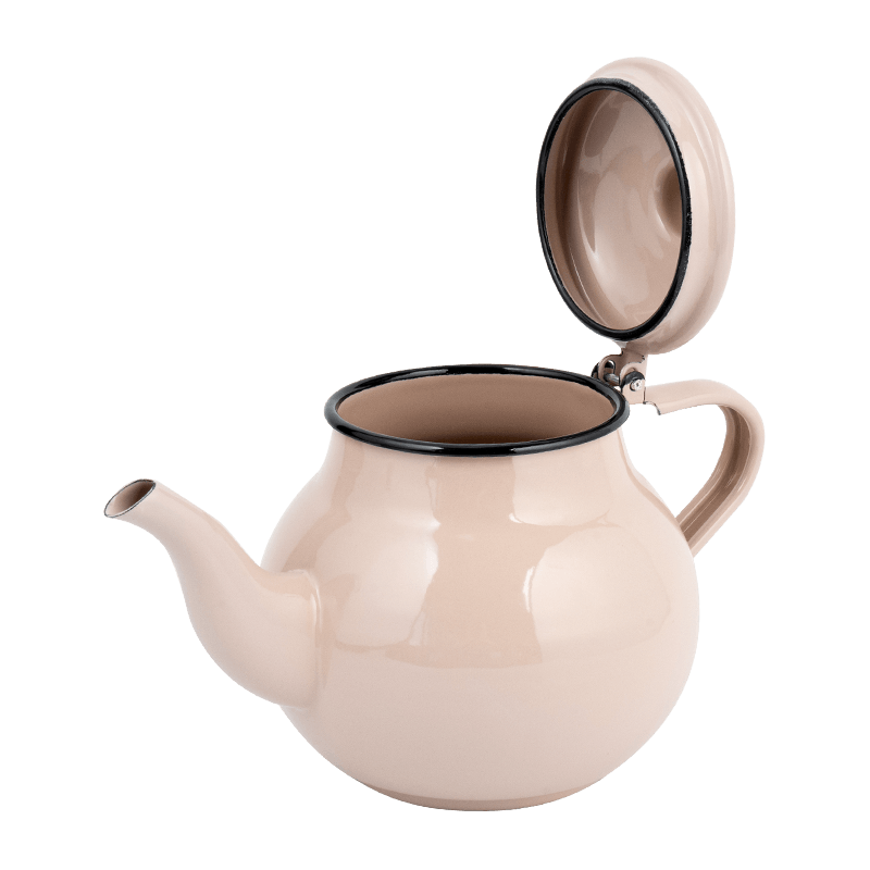 TK515 Vintage Enamel Small Round Tea Kettle