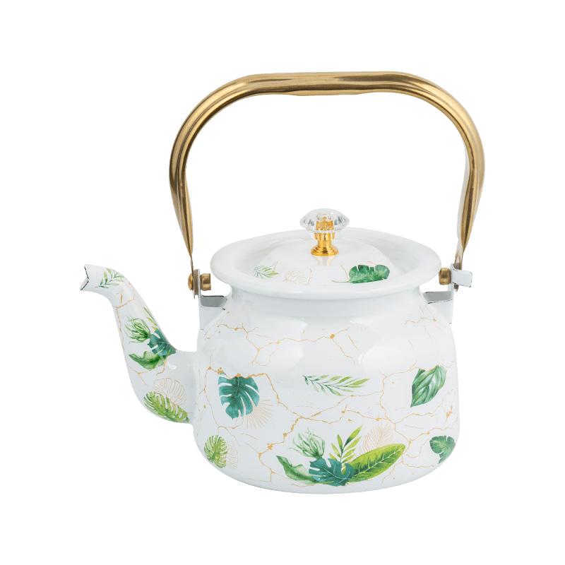 TK112 Easy-Clean Enamel Straight Tea Kettle