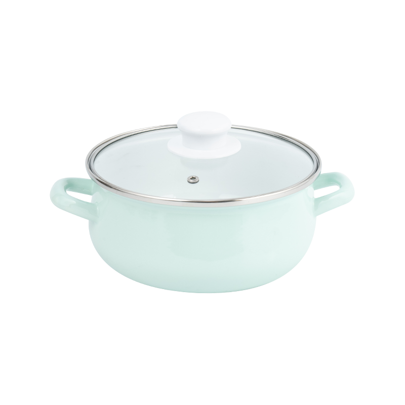 673D-5 Color Printed Enamel Stockpot