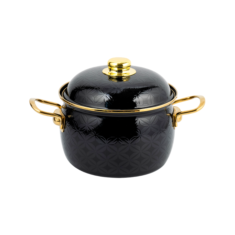 810D Enamel Flat-Bottom Stockpot