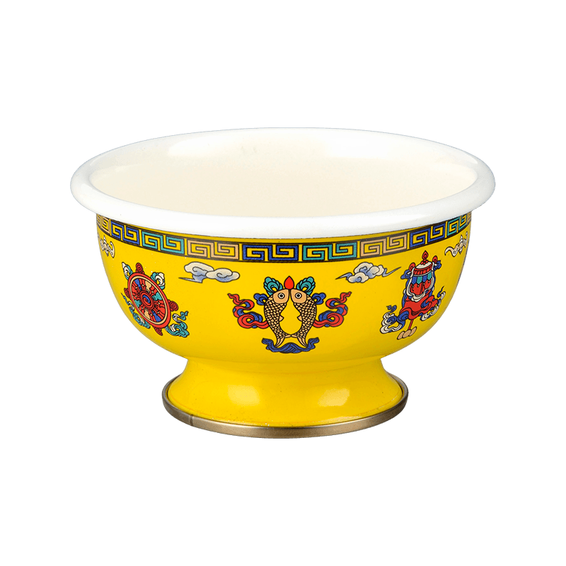 Enamel Stemmed Bowl