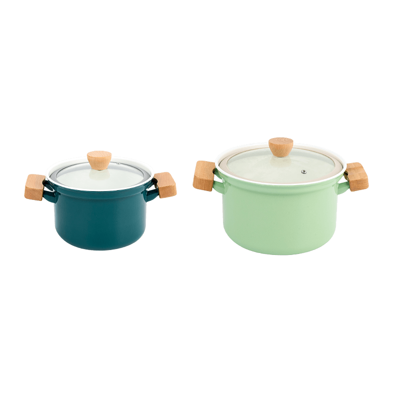 753D Enamel Flared Rim Spill-Resistant Straight Pot