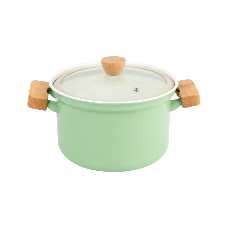 753D Enamel Flared Rim Spill-Resistant Straight Pot