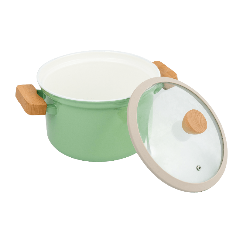 753D Enamel Flared Rim Spill-Resistant Straight Pot