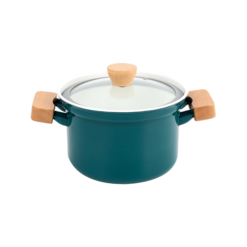 753D Enamel Flared Rim Spill-Resistant Straight Pot