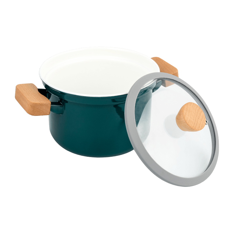 753D Enamel Flared Rim Spill-Resistant Straight Pot