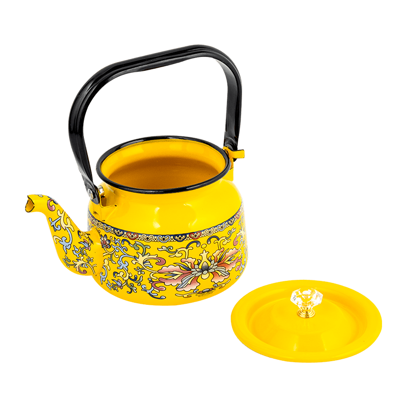 TK112 Easy-Clean Enamel Straight Tea Kettle