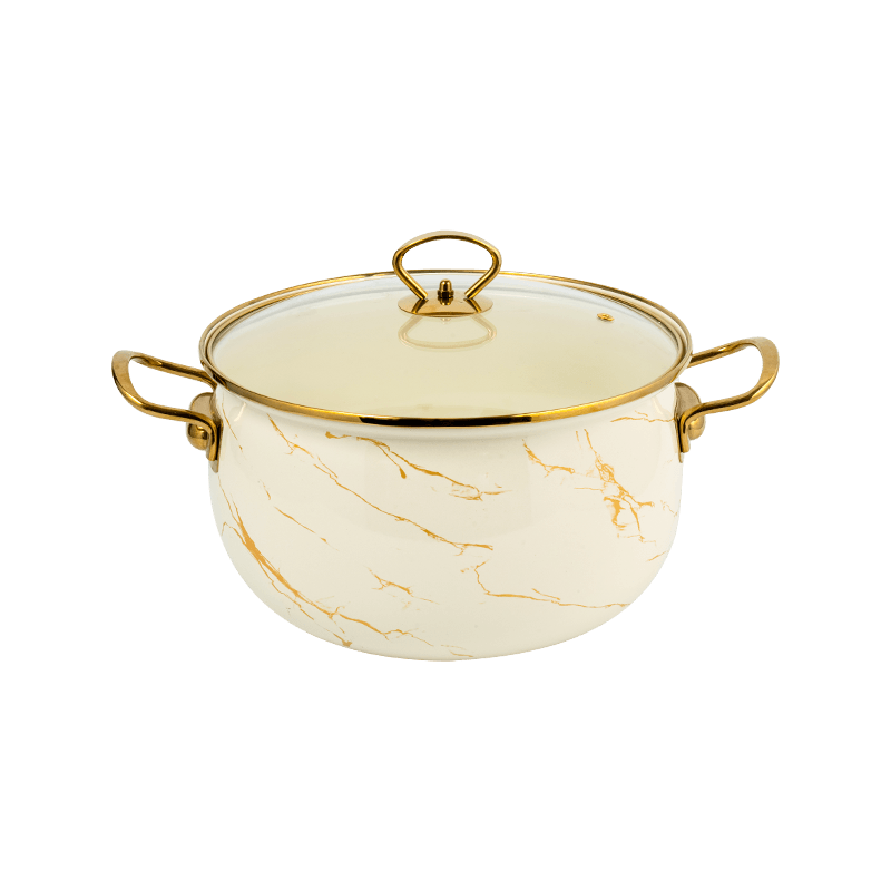 806D-5 Stainless Steel Round Rim Stockpot Simmer Enamel Pot