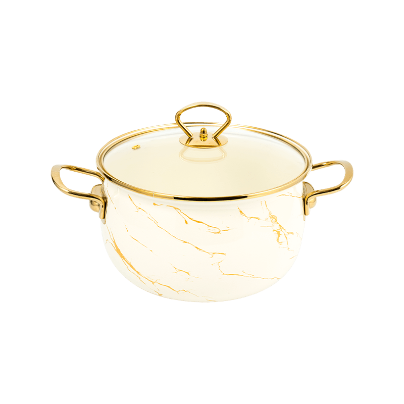 806D-5 Stainless Steel Round Rim Stockpot Simmer Enamel Pot