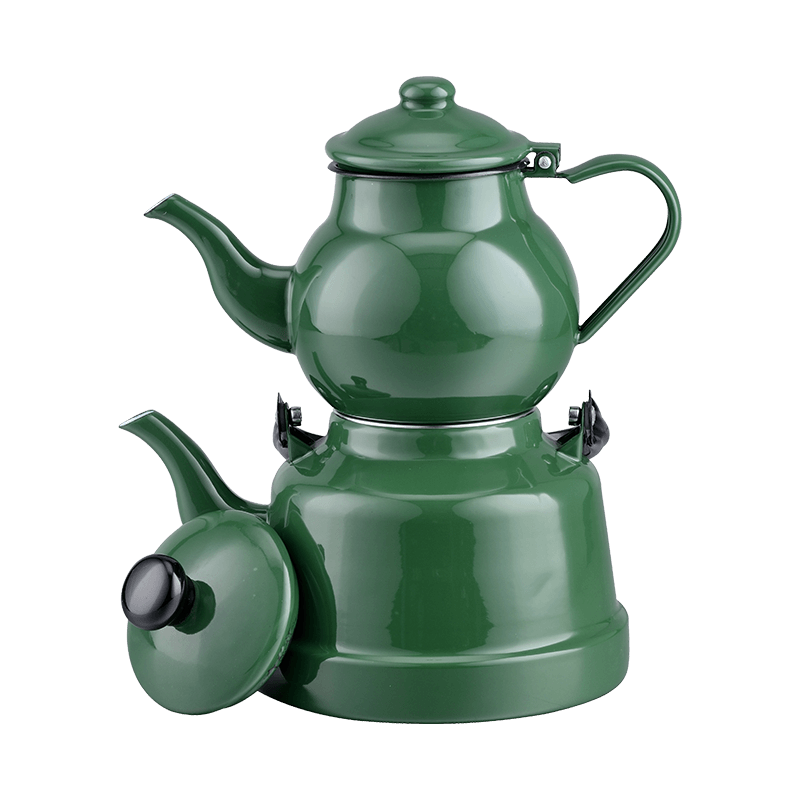 TK608 Enamel Vintage Handle Teapot Set